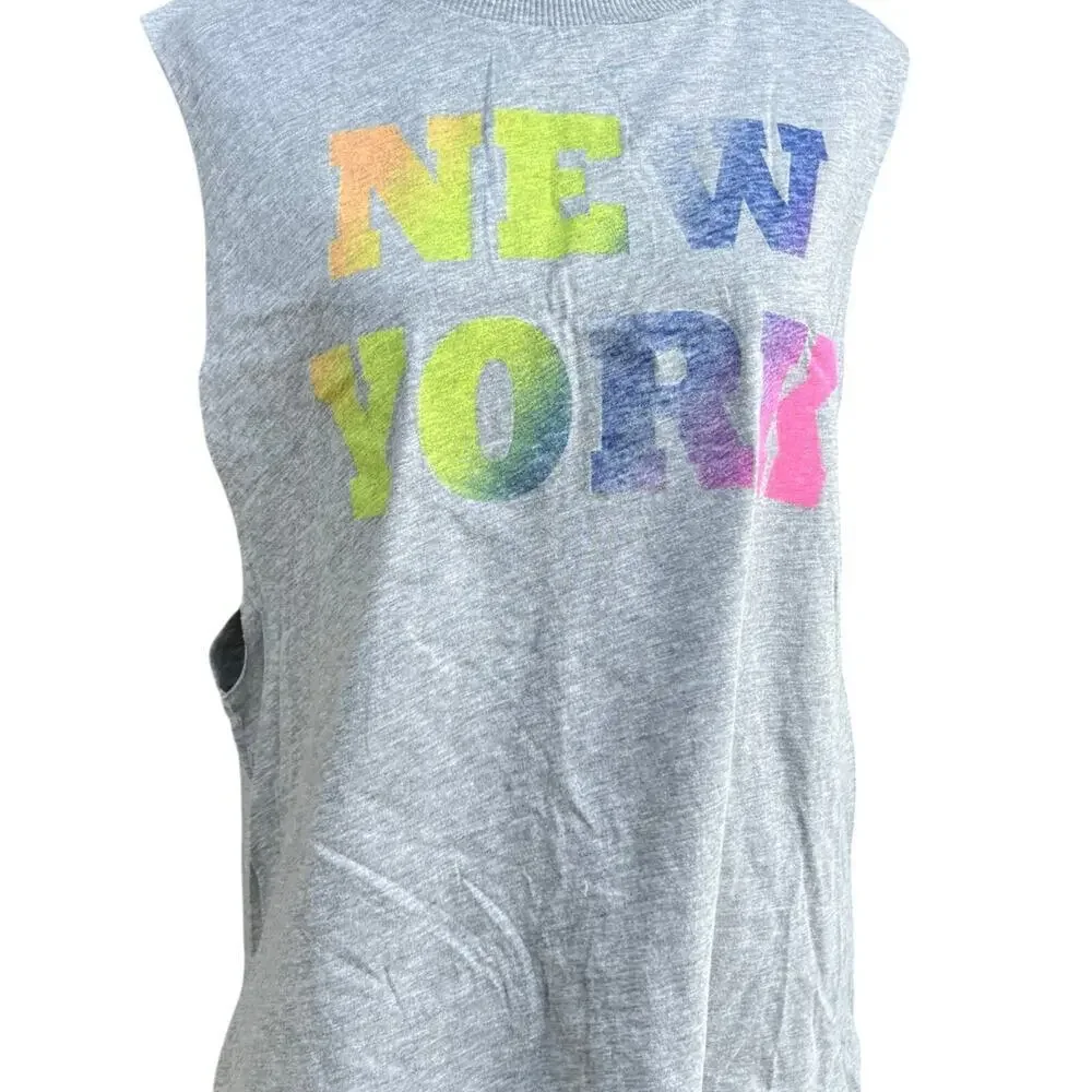 Divided size S tank top, “New York”, gray Women's